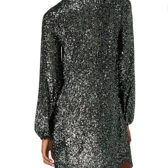 Steve Madden Women’s Sequin Cocktail Mini Dress - Silver & Black - Small NWT - Picture 2 of 12